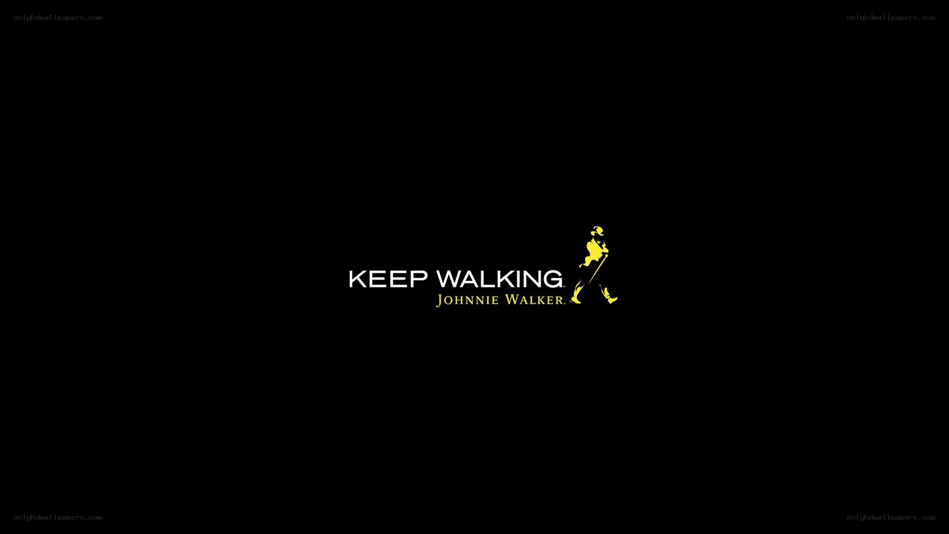 Johnnie Walker logo with slogan