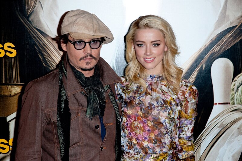 Johnny Depp and Amber Heard at event