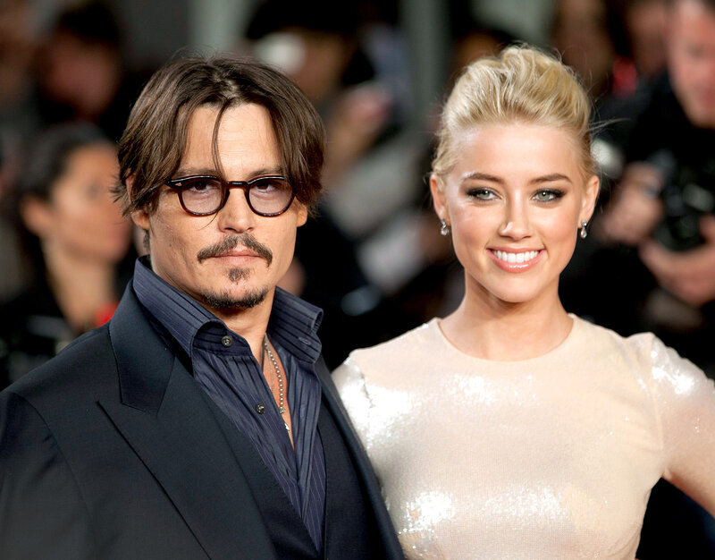 Johnny Depp and Amber Heard — Black