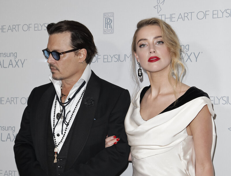 Johnny Depp and Amber Heard — White