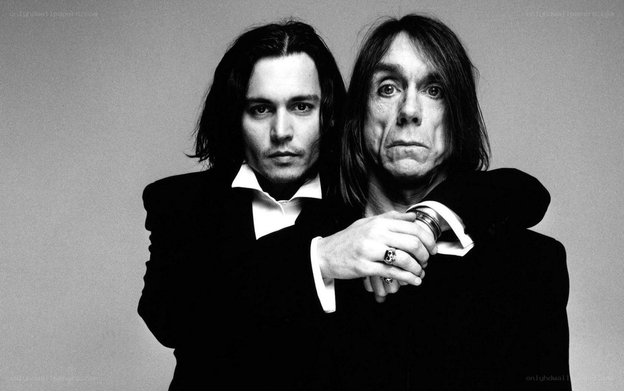 Johnny Depp and Mick Jagger portrait