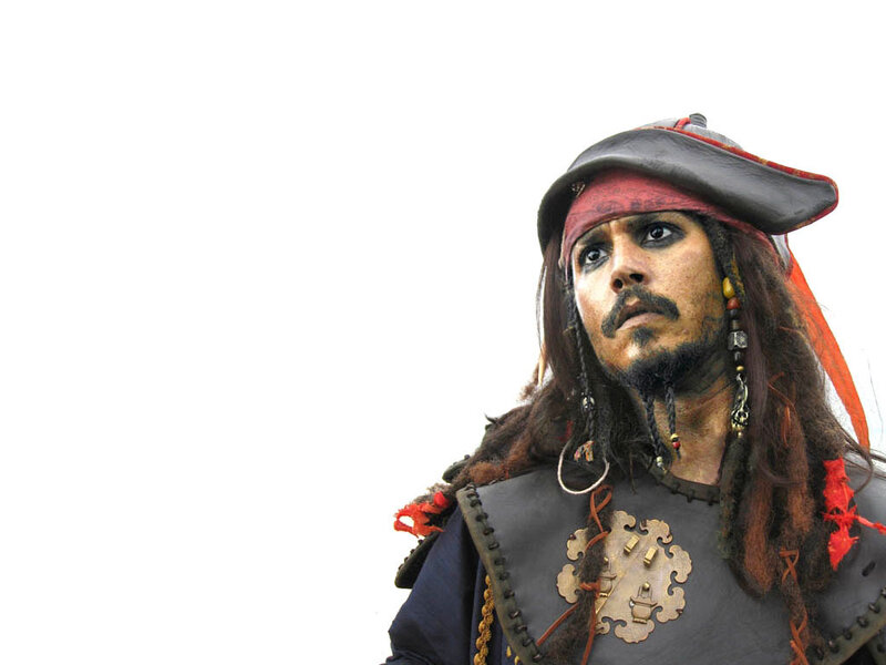 Johnny Depp as Pirate — Black, Dramatic, Photograph