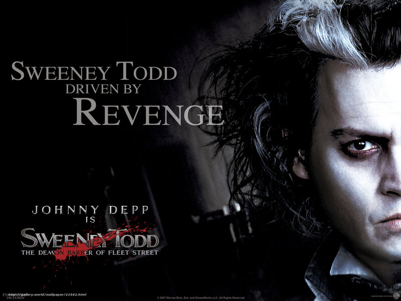 Johnny Depp as Sweeney Todd — Black, Dramatic