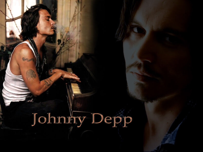 Johnny Depp at the piano