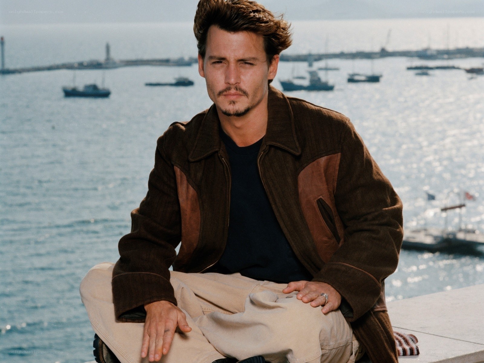 Johnny Depp by the sea