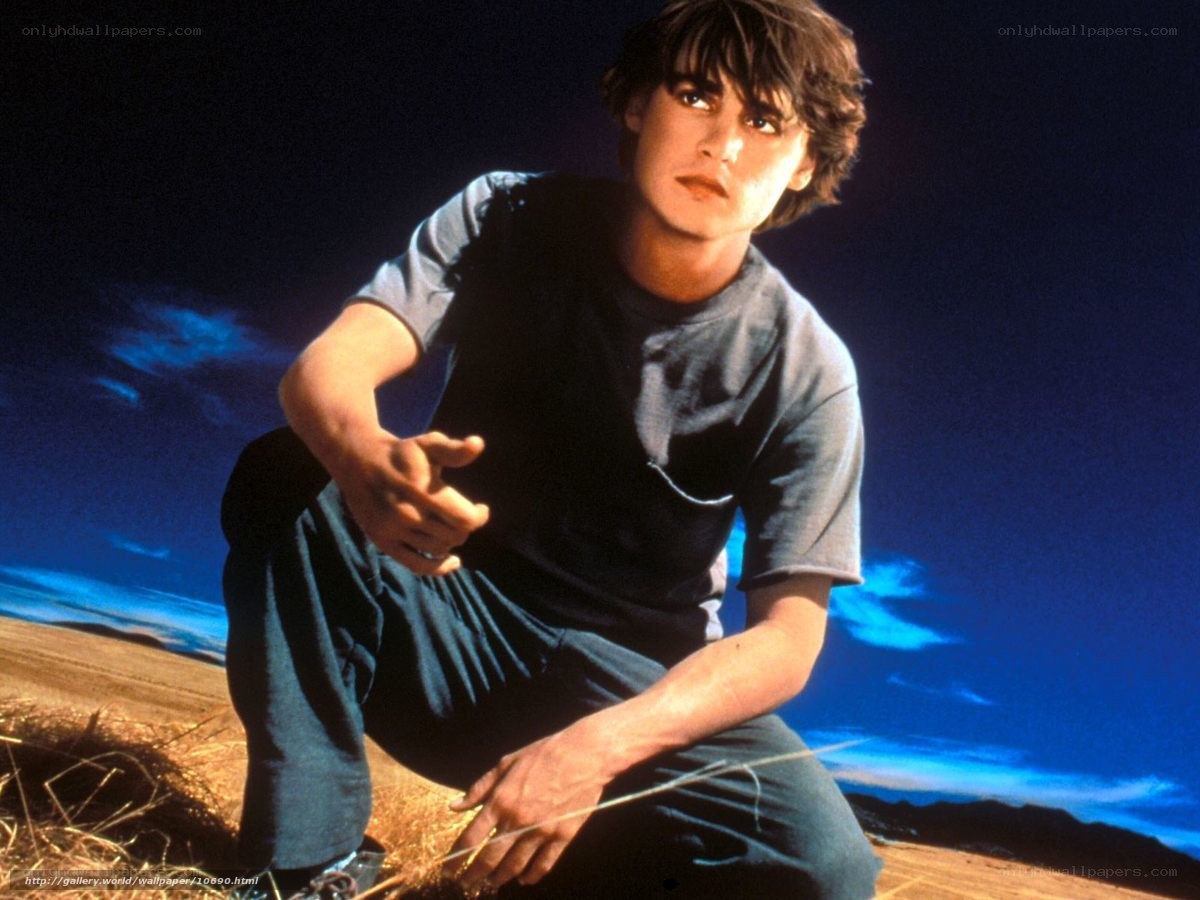 Johnny Depp in a field