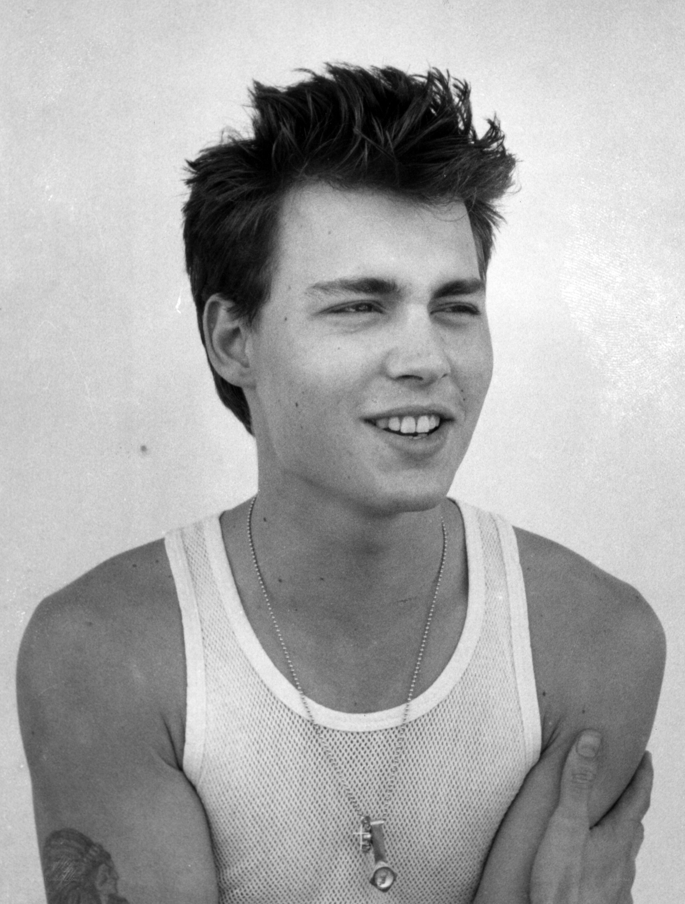 Johnny Depp in a tank top