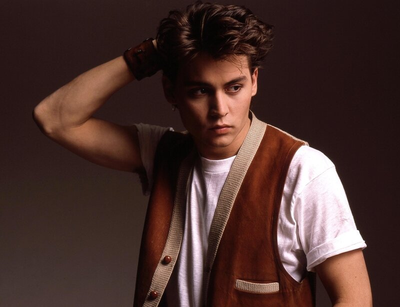 Johnny Depp in brown vest