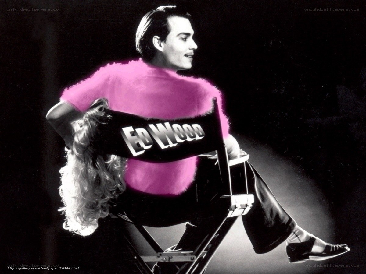 Johnny Depp in pink sweater