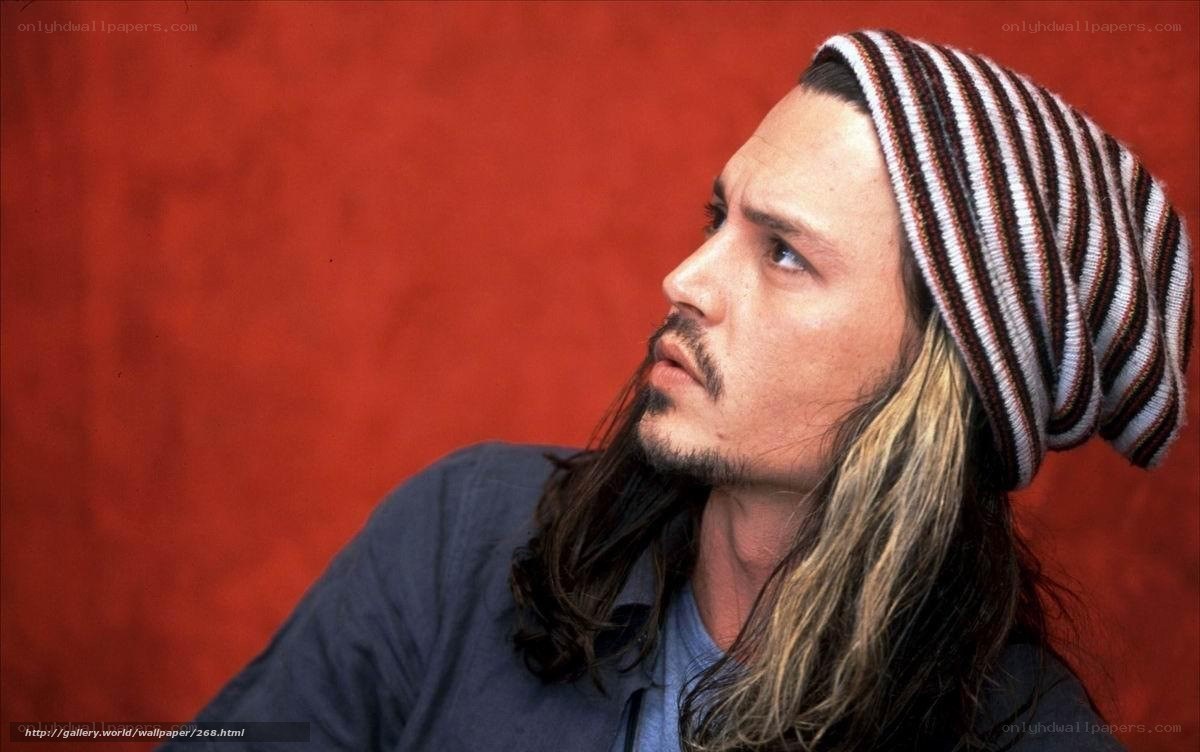Johnny Depp in striped beanie