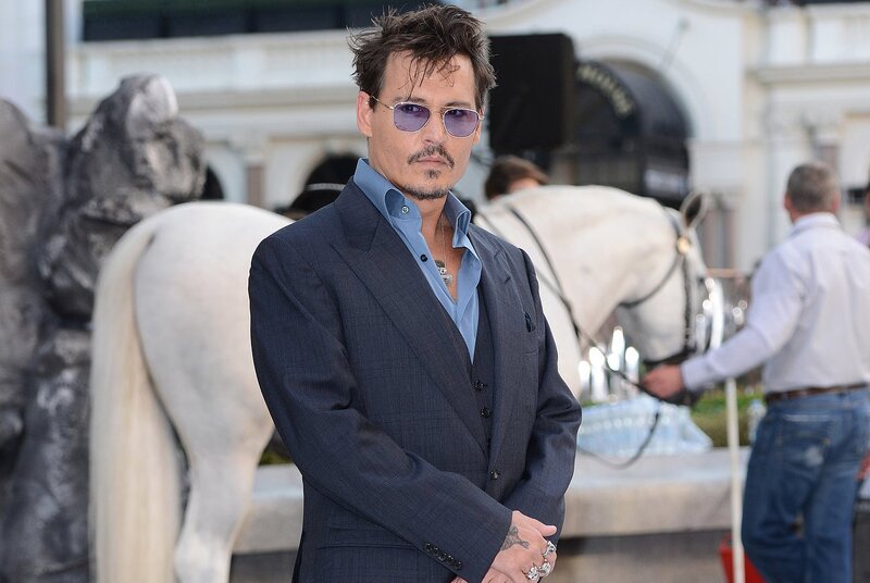 Johnny Depp in Suit — Blue