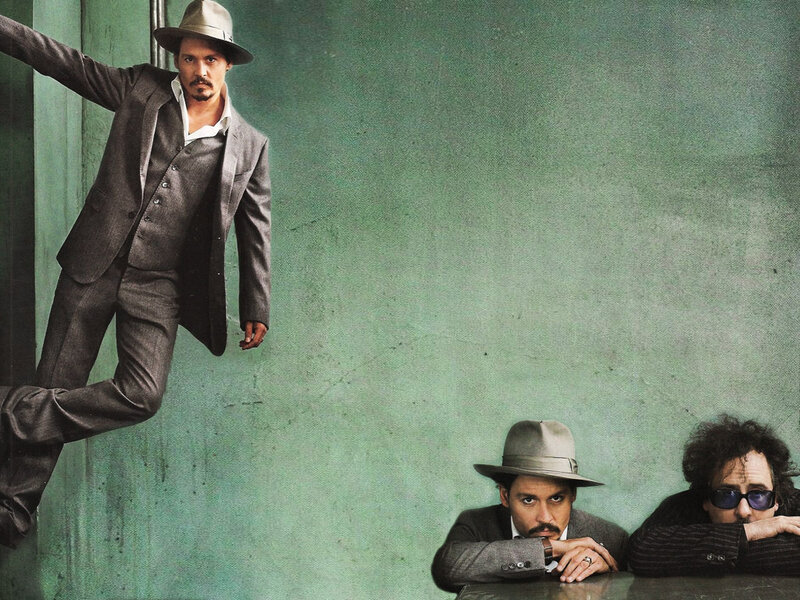Johnny Depp in three poses