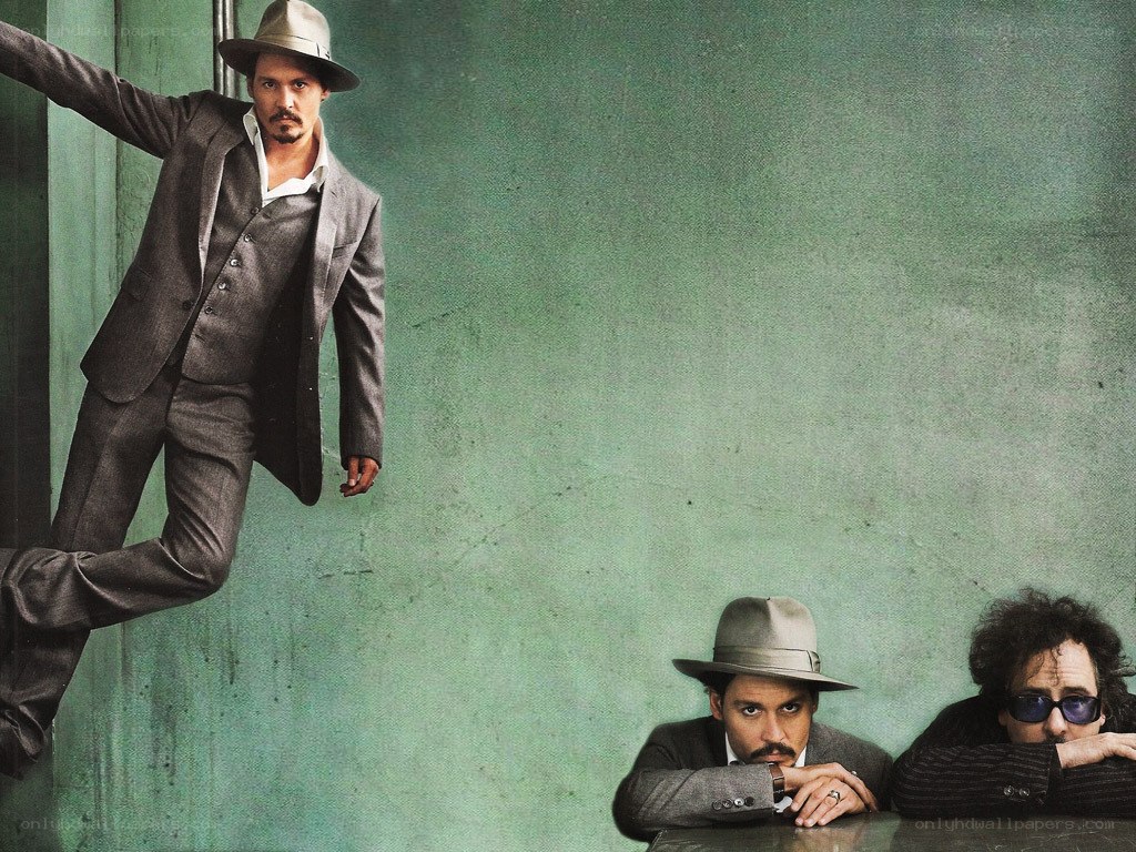 Johnny Depp in three poses