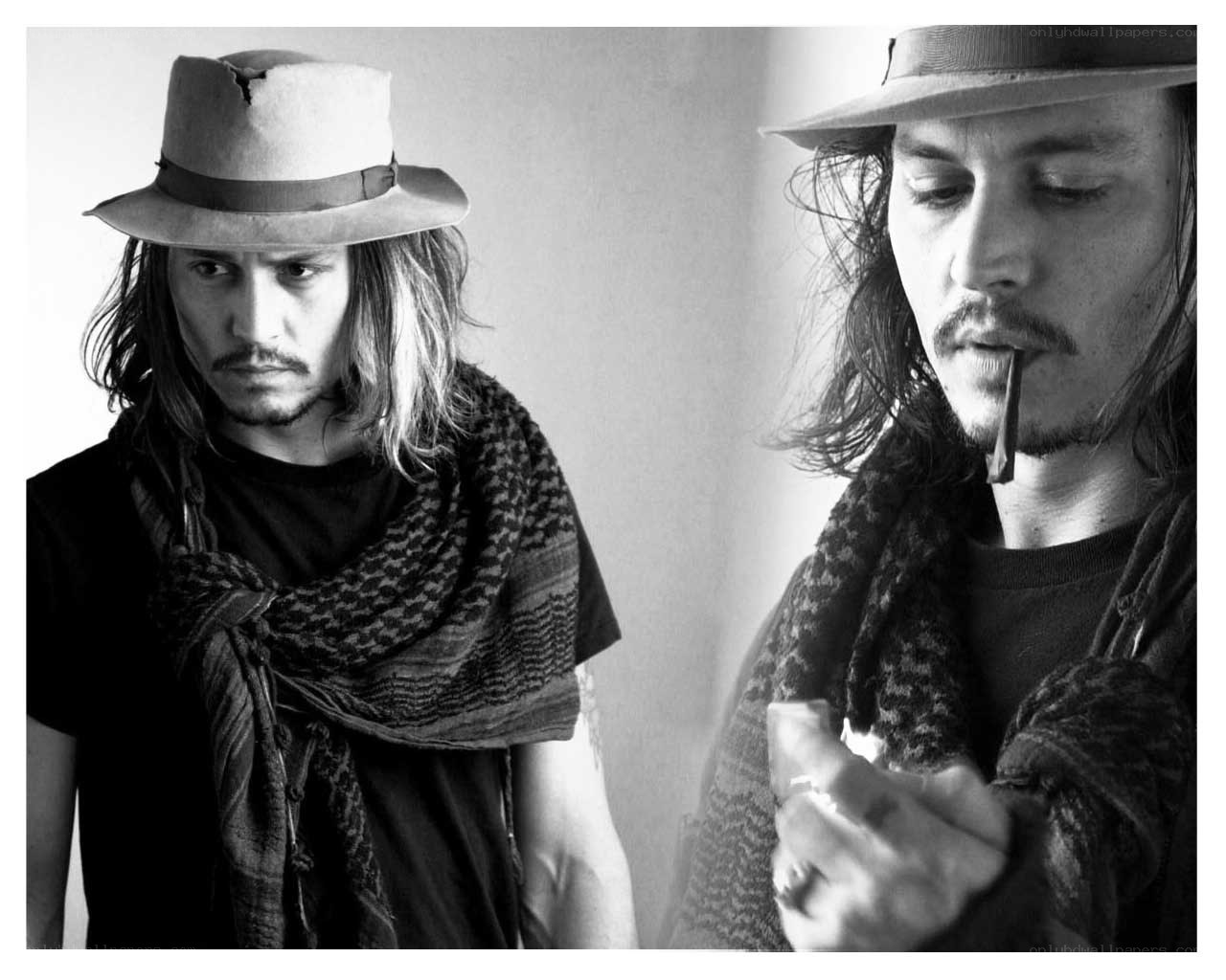 Johnny Depp in two portraits