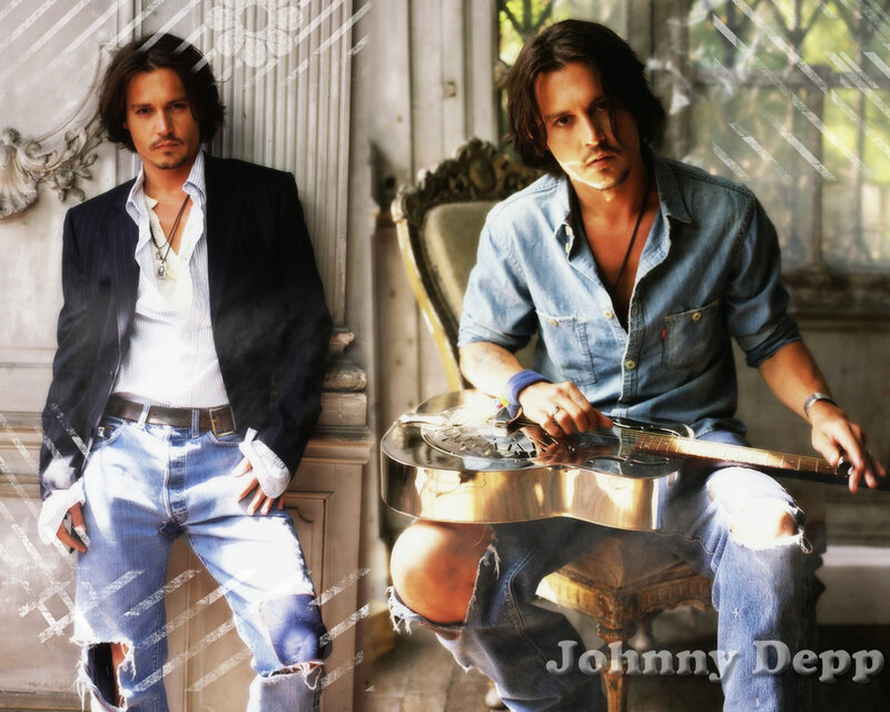 Johnny Depp in two poses