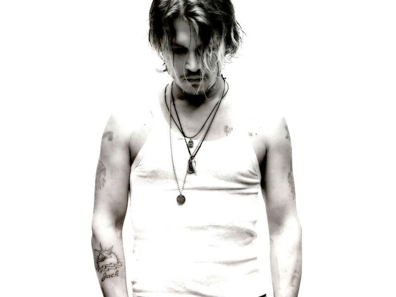 Johnny Depp in white tank top