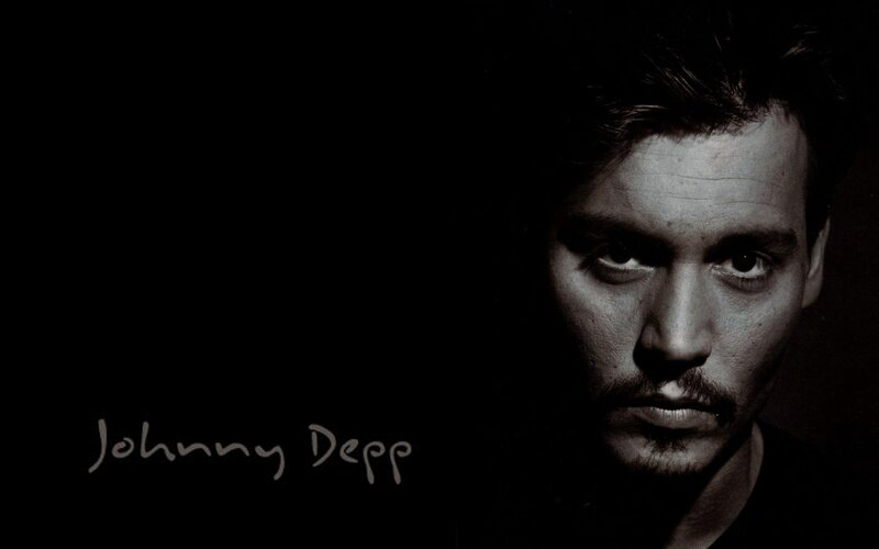 Johnny Depp Portrait — Black, Dramatic, Photograph