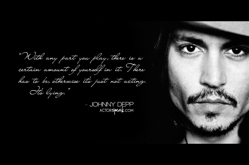 Johnny Depp Portrait — Black, Dramatic