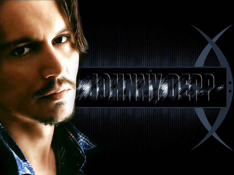 Johnny Depp portrait with name