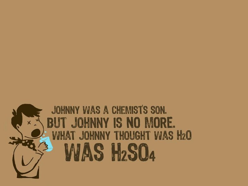 Johnny's chemistry joke
