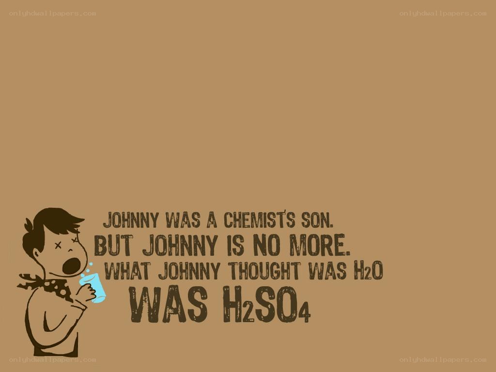 Johnny's chemistry joke