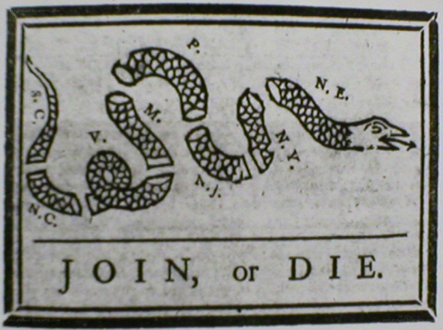Join or Die political cartoon