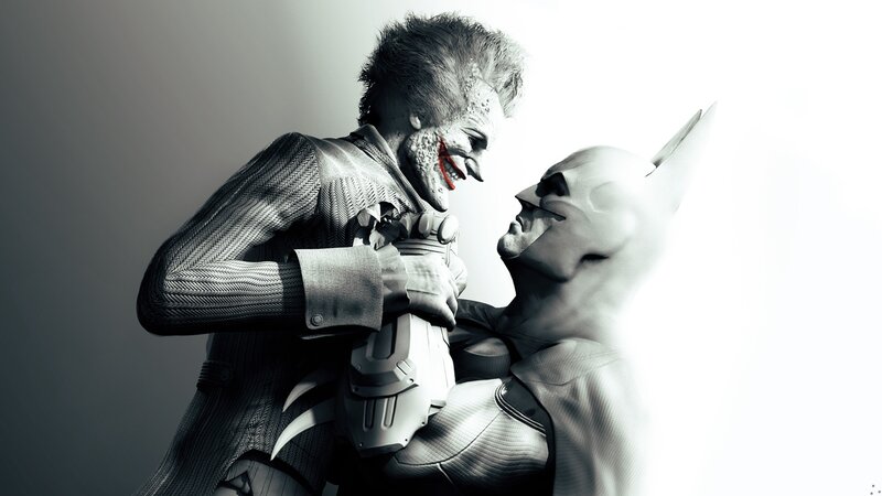 Joker and Batman — Black, Dramatic, Digital Art