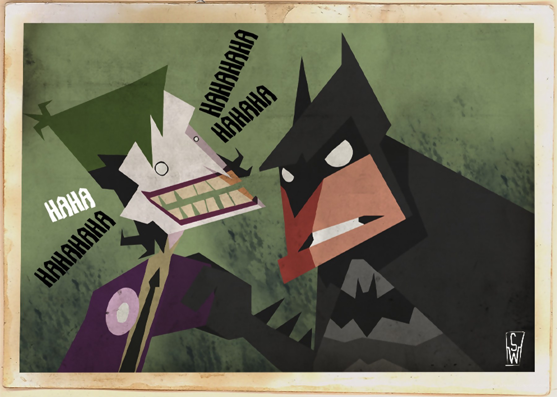 Joker and Batman face-off