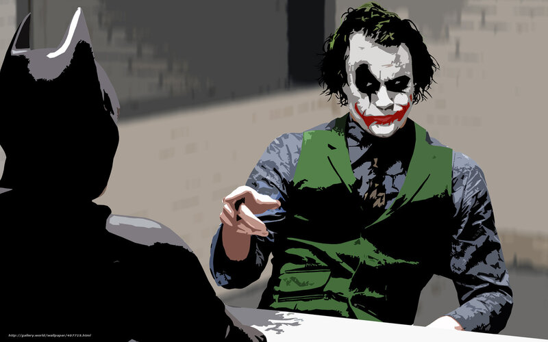 Joker and Batman face-off