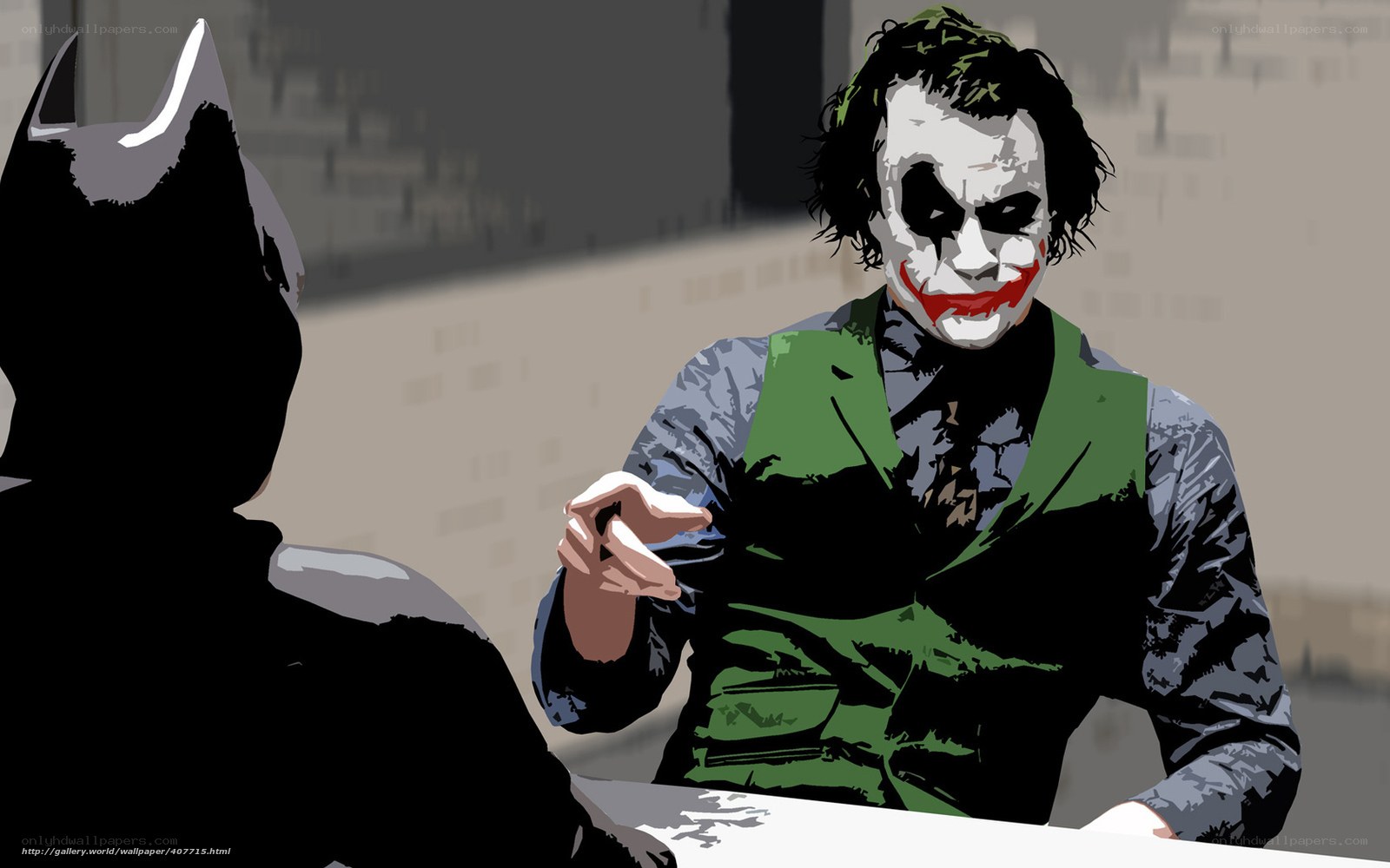 Joker and Batman face-off
