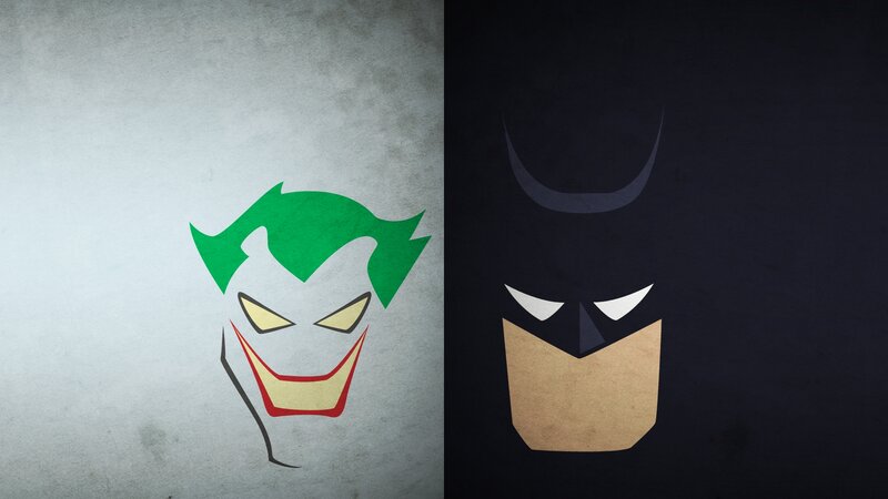 Joker and Batman Faces