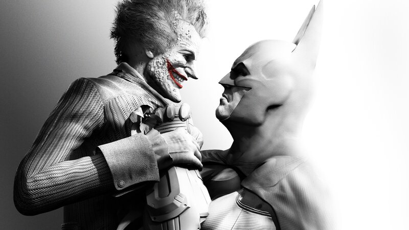 Joker and Batman Facing Off