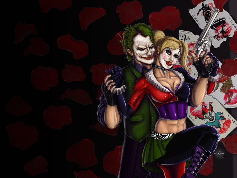 Joker and Harley Quinn art