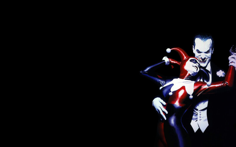 Joker and Harley Quinn — Black, Dramatic, Comic