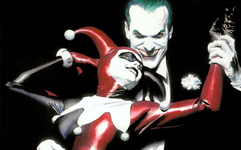 Joker and Harley Quinn in a dramatic pose
