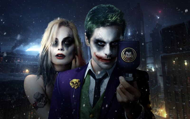 Joker and Harley Quinn in snow