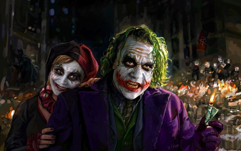 Joker and Harley Quinn — Purple, Chaotic