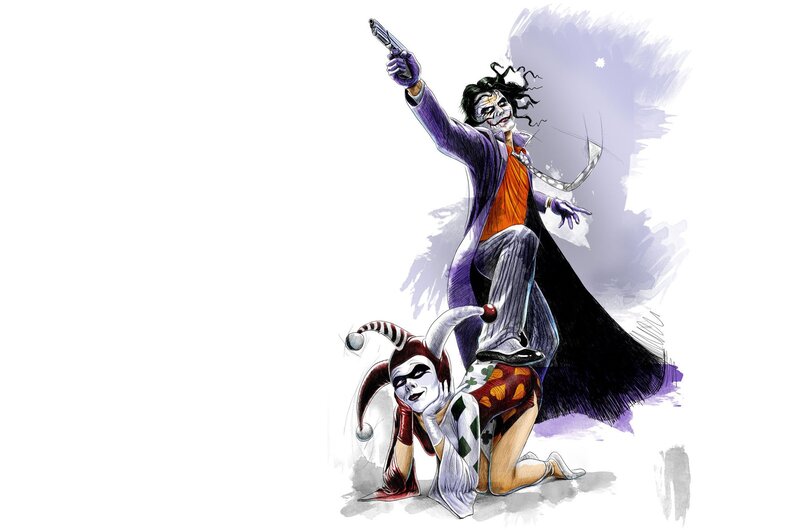 Joker and Harley Quinn — Purple, Dramatic