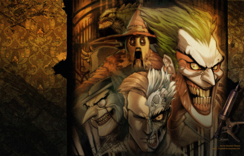 Joker and villains collage