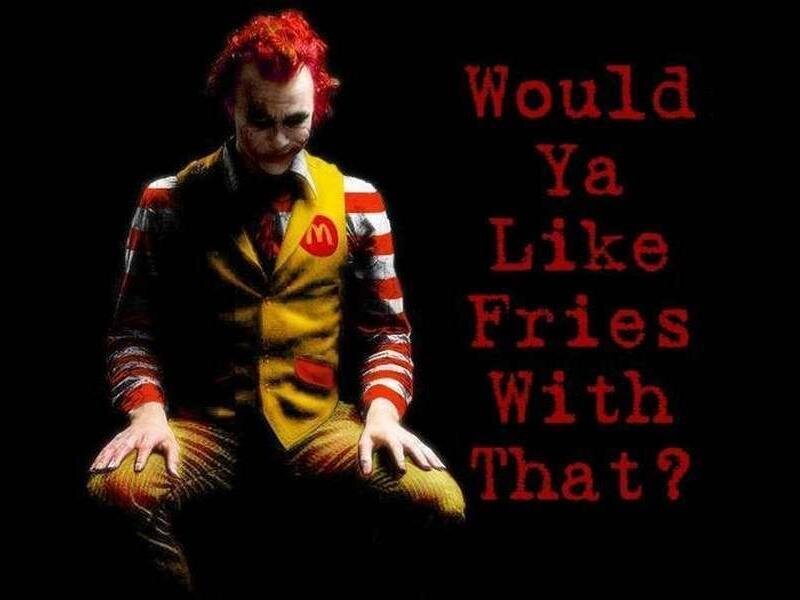 Joker as Ronald McDonald