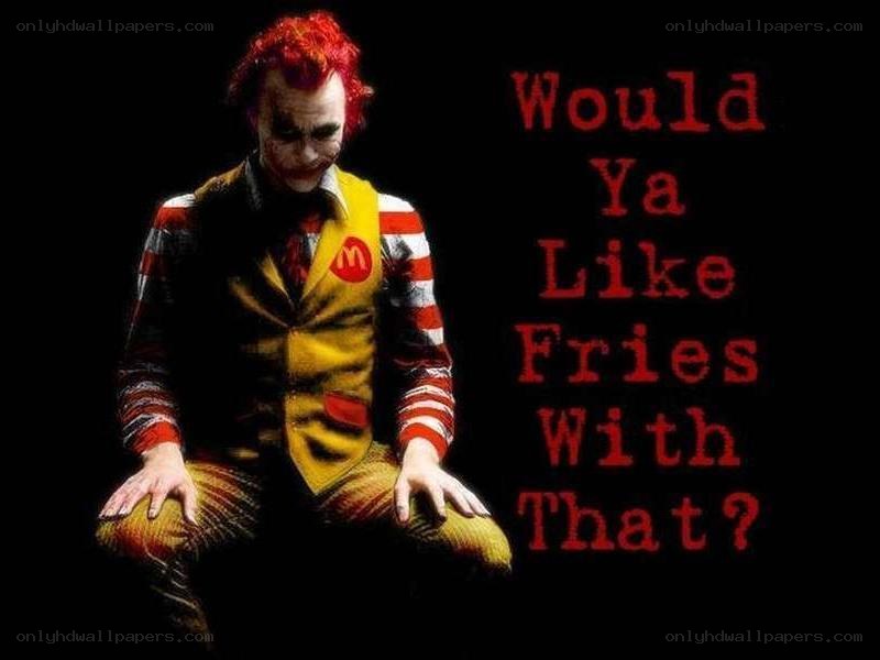 Joker as Ronald McDonald