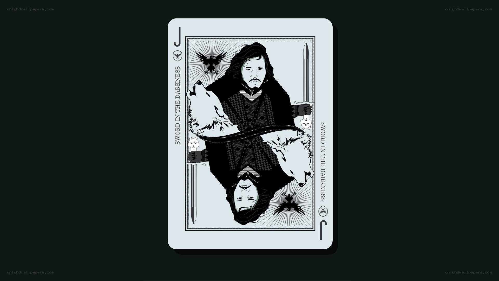 Joker card with Jon Snow