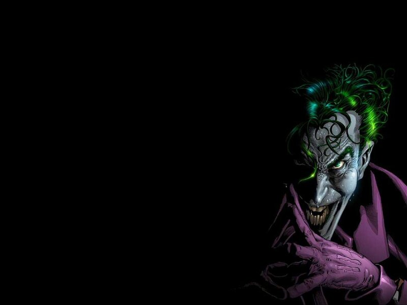 Joker Character — Black, Dark, Comic, Purple Suit