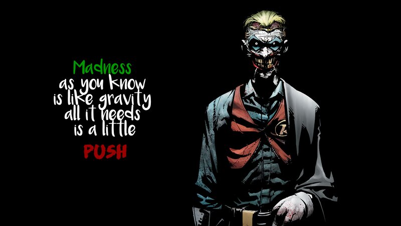 Joker Character — Black, Dark, Dramatic, Comic