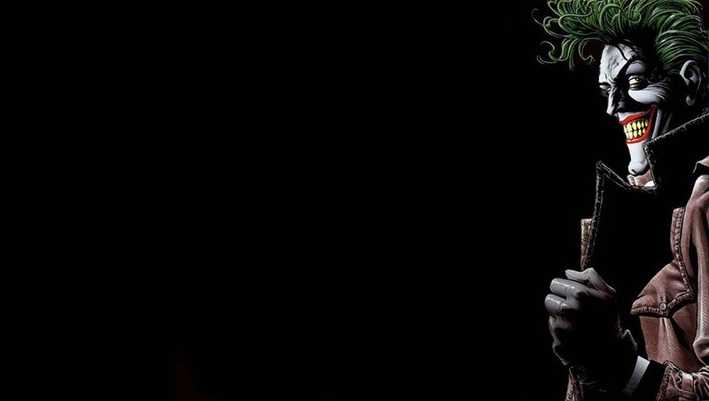 Joker Character — Black, Dramatic, Comic, Green Hair