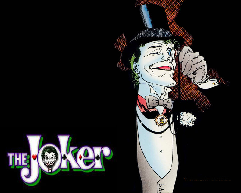 Joker Character — Black, Dramatic, Comic, Top Hat