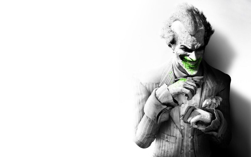 Joker Character — Black, Dramatic, Digital Art, Suit, Green Makeup