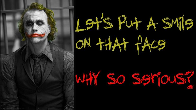 Joker Character — Black, Dramatic, Photograph, Text