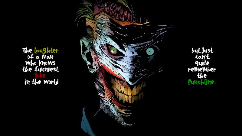 Joker Character Face — Black, Dark, Comic, Text