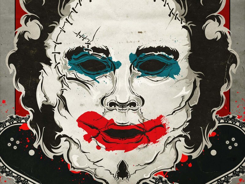Joker Character Face — Black, Dark, Illustration